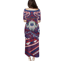 Personalised Samoa Gym Family Matching Puletasi and Hawaiian Shirt Muscle Samoan Tribal Waves DT05 - Polynesian Pride