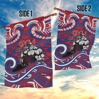 Samoa Gym Garden Flag Muscle Samoan Tribal Waves DT05 - Polynesian Pride