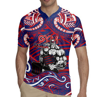 Personalised Samoa Gym Rugby Jersey Muscle Samoan Tribal Waves DT05 - Polynesian Pride