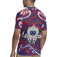 Personalised Samoa Gym Rugby Jersey Muscle Samoan Tribal Waves DT05 - Polynesian Pride