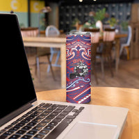 Personalised Samoa Gym Skinny Tumbler Muscle Samoan Tribal Waves - Polynesian Pride