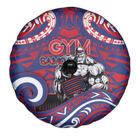 Samoa Gym Spare Tire Cover Muscle Samoan Tribal Waves DT05 - Polynesian Pride