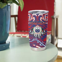 Personalised Samoa Gym Tumbler Cup Muscle Samoan Tribal Waves DT05 - Polynesian Pride