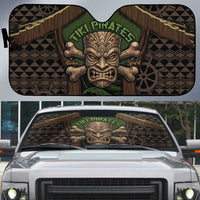 Hawaii Tiki Pirates Auto Sun Shade Kakau Pattern Polynesian Style