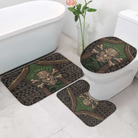 Hawaii Tiki Pirates Bathroom Set Kakau Pattern Polynesian Style