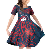 Personalised Wallis And Futuna Family Matching Off Shoulder Short Dress and Hawaiian Shirt Hibiscus Polynesian Tribal Pattern