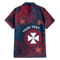 Personalised Wallis And Futuna Hawaiian Shirt Hibiscus Polynesian Tribal Pattern