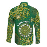 Personalised Cook Islands Family Matching Puletasi and Hawaiian Shirt Hibiscus Polynesian Tribal Pattern