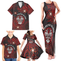 Personalised Easter Island Family Matching Tank Maxi Dress and Hawaiian Shirt Hibiscus Polynesian Tribal Pattern DT05 - Polynesian Pride