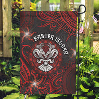 Easter Island Garden Flag Hibiscus Polynesian Tribal Pattern DT05 Garden Flag Black - Polynesian Pride