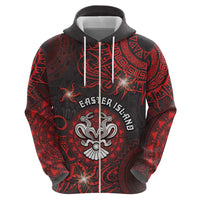 Personalised Easter Island Hoodie Hibiscus Polynesian Tribal Pattern