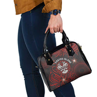 Easter Island Shoulder Handbag Hibiscus Polynesian Tribal Pattern DT05 - Polynesian Pride