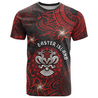 Personalised Easter Island T Shirt Hibiscus Polynesian Tribal Pattern DT05 Black - Polynesian Pride