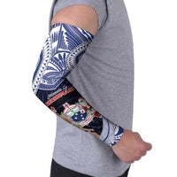Samoa Christmas Arm Sleeves Samoan Siva Dance With Santa - Polynesian Pride