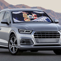 Samoa Christmas Auto Sun Shade Samoan Siva Dance With Santa - Polynesian Pride