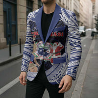 Samoa Christmas Blazer Samoan Siva Dance With Santa - Polynesian Pride