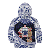 Samoa Christmas Kid Hoodie Samoan Siva Dance With Santa DT05 - Polynesian Pride