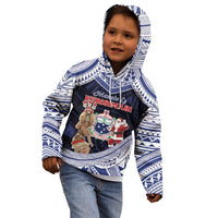 Samoa Christmas Kid Hoodie Samoan Siva Dance With Santa DT05 - Polynesian Pride