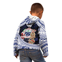 Samoa Christmas Kid Hoodie Samoan Siva Dance With Santa DT05 - Polynesian Pride