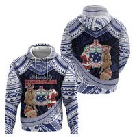 Samoa Christmas Zip Hoodie Samoan Siva Dance With Santa DT05 - Polynesian Pride