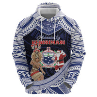 Samoa Christmas Zip Hoodie Samoan Siva Dance With Santa DT05 - Polynesian Pride