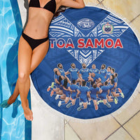 Toa Samoa Beach Blanket Samoan Warrior Spirit Rugby - Polynesian Pride