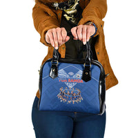 Toa Samoa Shoulder Handbag Samoan Warrior Spirit Rugby DT05 One Size Blue - Polynesian Pride