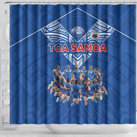 Toa Samoa Shower Curtain Samoan Warrior Spirit Rugby - Polynesian Pride