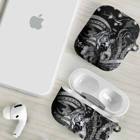 Maori Romantic Valentine AirPods Case The Hongi Kiss Black Galaxy