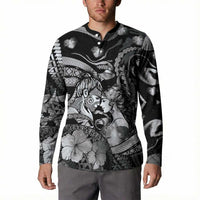 Personalised Maori Romantic Valentine Button Sweatshirt The Hongi Kiss Black Galaxy