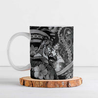 Personalised Maori Romantic Valentine Ceramic Mug The Hongi Kiss Black Galaxy