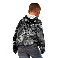 Personalised Maori Romantic Valentine Kid Hoodie The Hongi Kiss Black Galaxy DT05 - Polynesian Pride