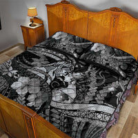 Maori Romantic Valentine Quilt Bed Set The Hongi Kiss Black Galaxy