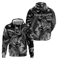 Personalised Maori Romantic Valentine Zip Hoodie The Hongi Kiss Black Galaxy