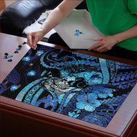 Maori Romantic Valentine Puzzle The Hongi Kiss Blue Galaxy