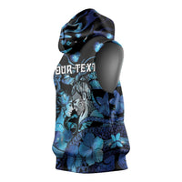Personalised Maori Romantic Valentine Sleeveless Hoodie The Hongi Kiss Blue Galaxy DT05 - Polynesian Pride