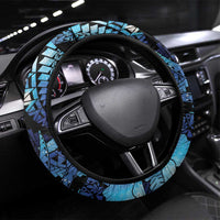 Maori Romantic Valentine Steering Wheel Cover The Hongi Kiss Blue Galaxy