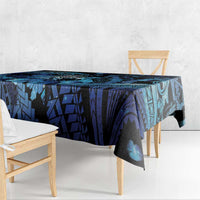 Maori Romantic Valentine Tablecloth The Hongi Kiss Blue Galaxy