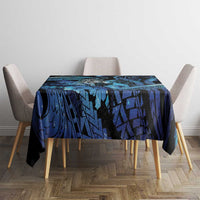 Maori Romantic Valentine Tablecloth The Hongi Kiss Blue Galaxy