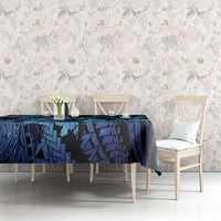Maori Romantic Valentine Tablecloth The Hongi Kiss Blue Galaxy