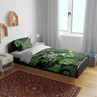 Maori Romantic Valentine Bedding Set The Hongi Kiss Green Galaxy