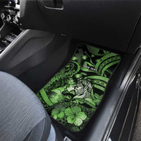 Personalised Maori Romantic Valentine Car Mats The Hongi Kiss Green Galaxy