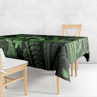 Maori Romantic Valentine Tablecloth The Hongi Kiss Green Galaxy