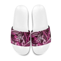 Maori Romantic Valentine Slide Sandals The Hongi Kiss Pink Galaxy