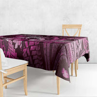 Maori Romantic Valentine Tablecloth The Hongi Kiss Pink Galaxy