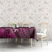 Maori Romantic Valentine Tablecloth The Hongi Kiss Pink Galaxy