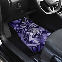 Personalised Maori Romantic Valentine Car Mats The Hongi Kiss Purple Galaxy