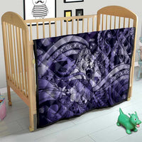 Maori Romantic Valentine Quilt The Hongi Kiss Purple Galaxy