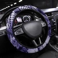 Maori Romantic Valentine Steering Wheel Cover The Hongi Kiss Purple Galaxy
