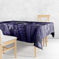 Maori Romantic Valentine Tablecloth The Hongi Kiss Purple Galaxy